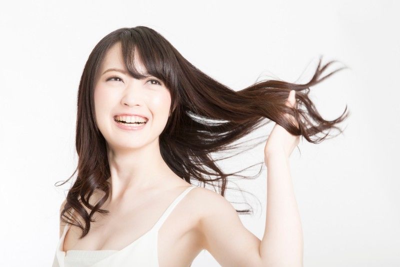 きれいな髪の女性
